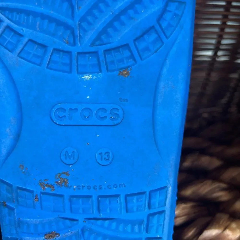 Crocs Men's Blue Slip On‎ 2 Strap Classic Sandals Size 13